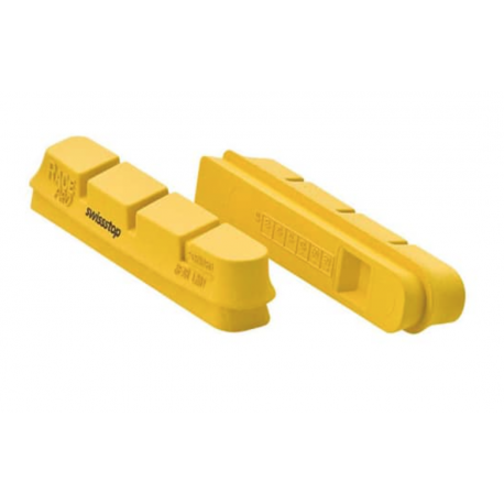 Zapatas swissstop carbono amarillas, juego completo